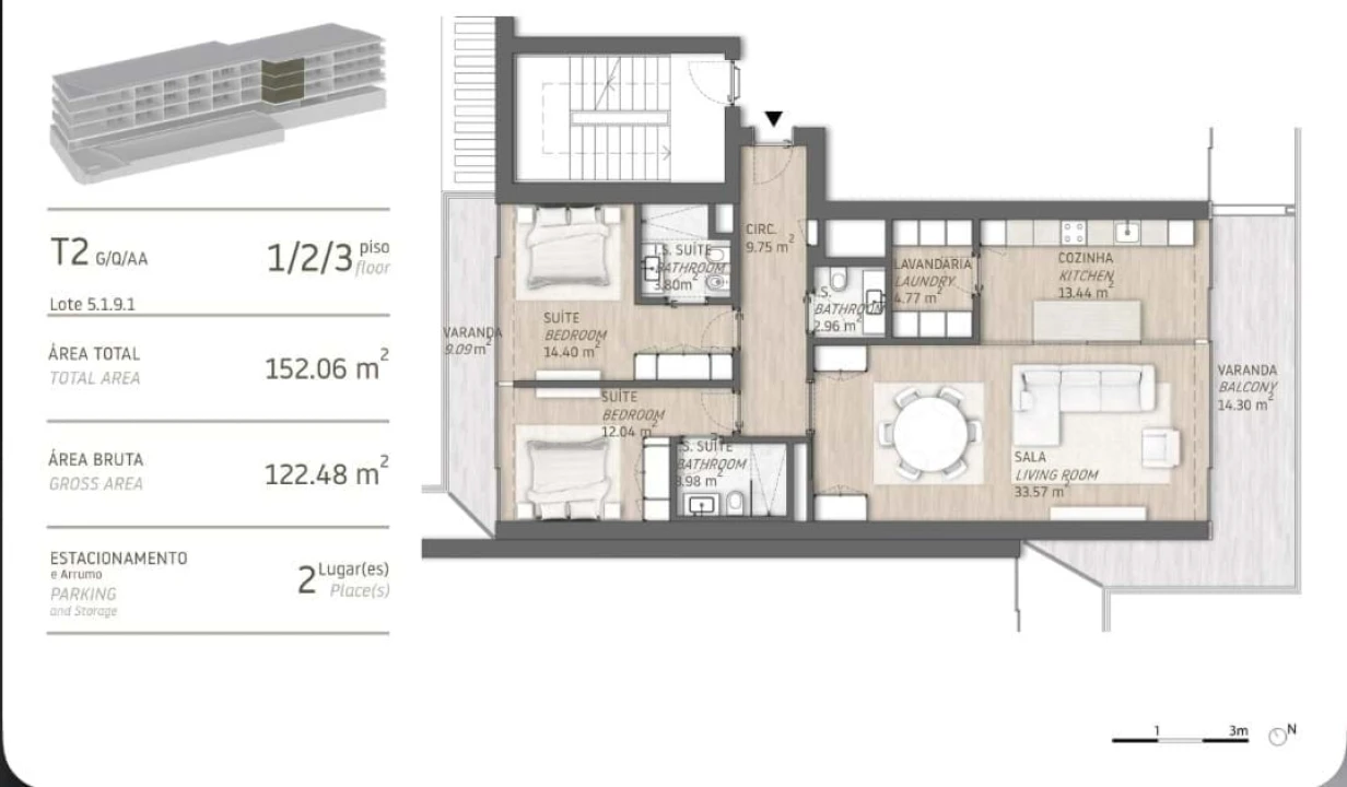 Apartamento T2 para Venda em Quarteira Foto 7