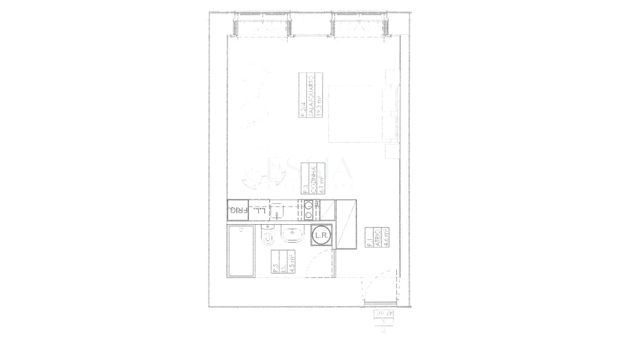 Apartamento T0 para Venda em Cedofeita, Santo Ildefonso, Sé, Miragaia, São Nicolau e Vitória Planta 1