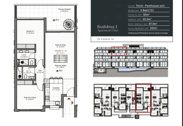 Apartamento T2 para Venda em Estômbar e Parchal Planta 1