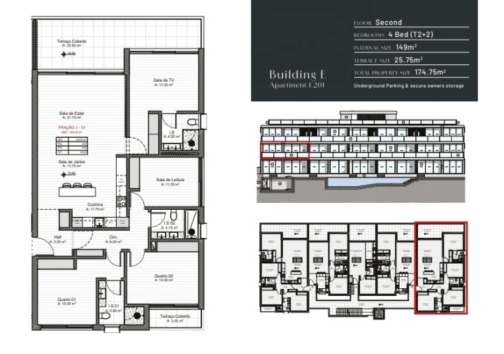 Apartamento T2 para Venda em Estômbar e Parchal Planta 1