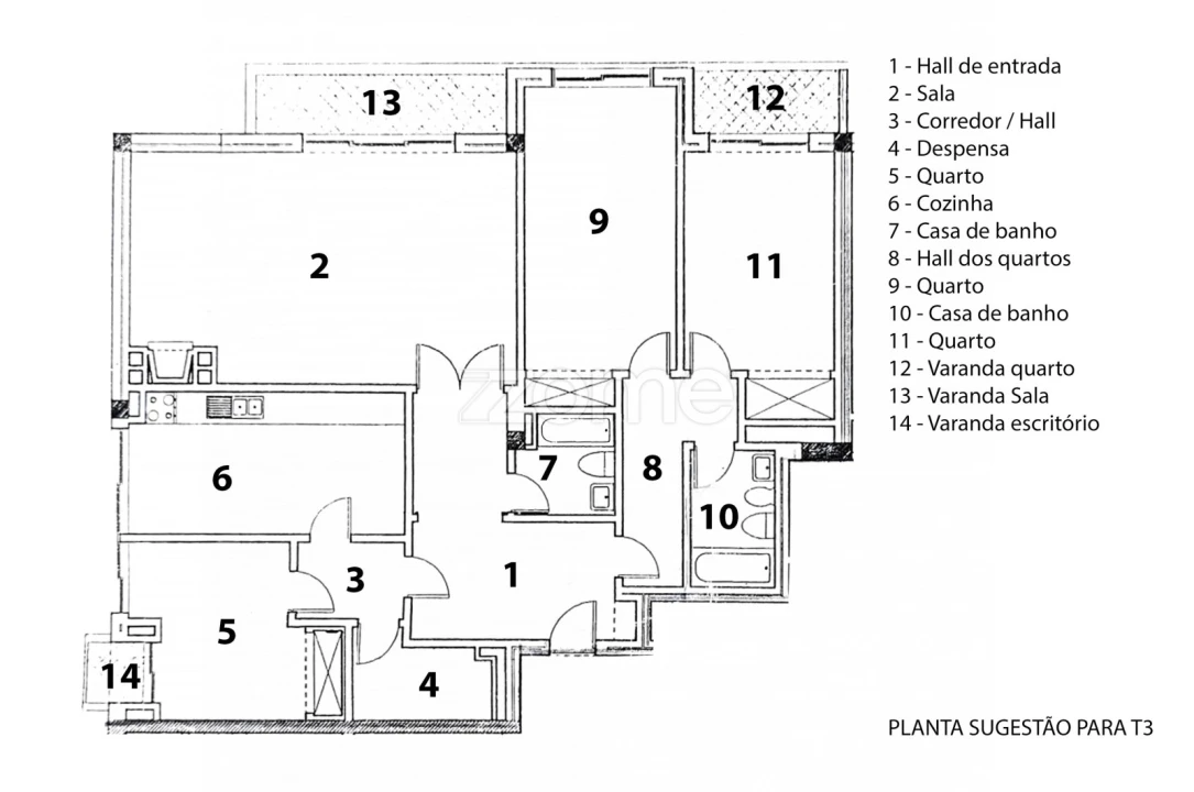 Apartamento T3 para Venda em Castêlo da Maia Foto 55