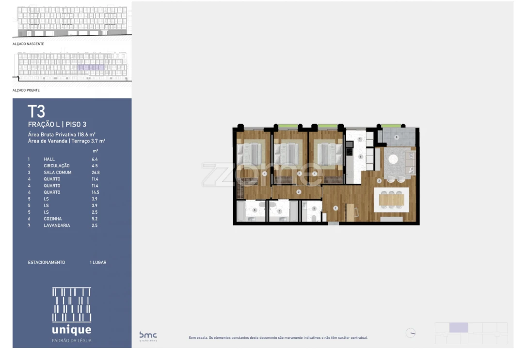 Apartamento T3 para Venda em Custóias, Leça do Balio e Guifões Foto 12