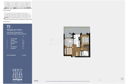 Apartamento T1 para Venda em Custóias, Leça do Balio e Guifões