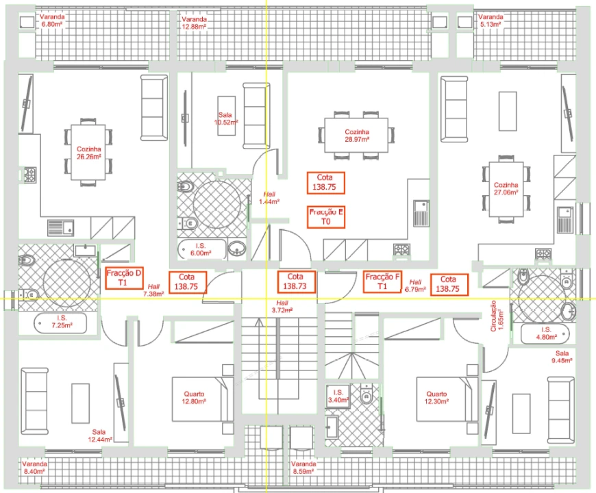 Apartamento T1 para Venda em Santa Eufémia e Boa Vista Foto 18