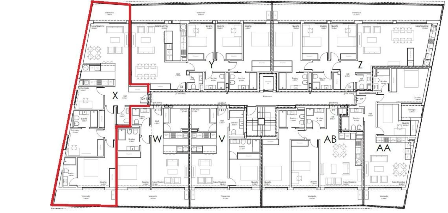 Apartamento T3 para Venda em Madalena Foto 8