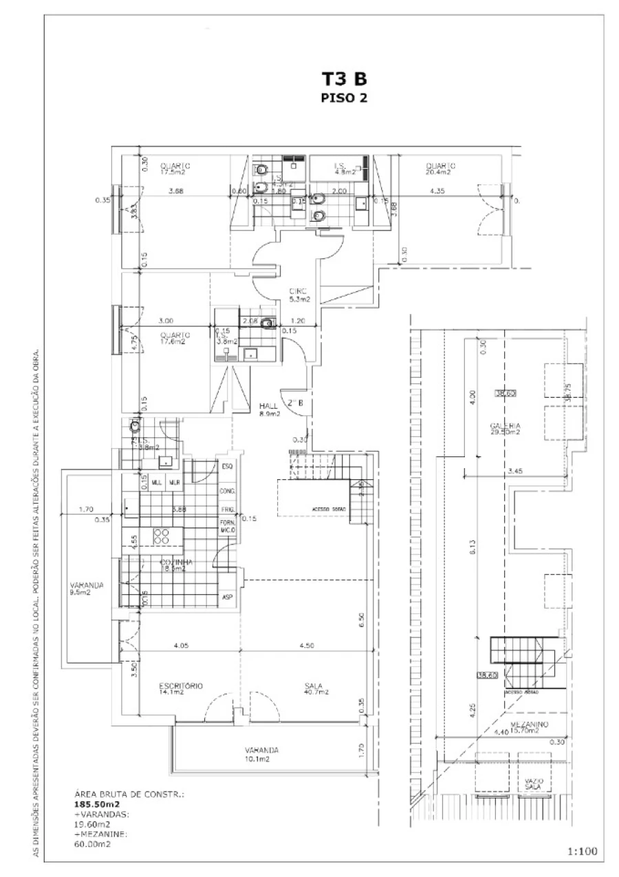 Apartamento T4 para Venda em Carcavelos e Parede Planta 1