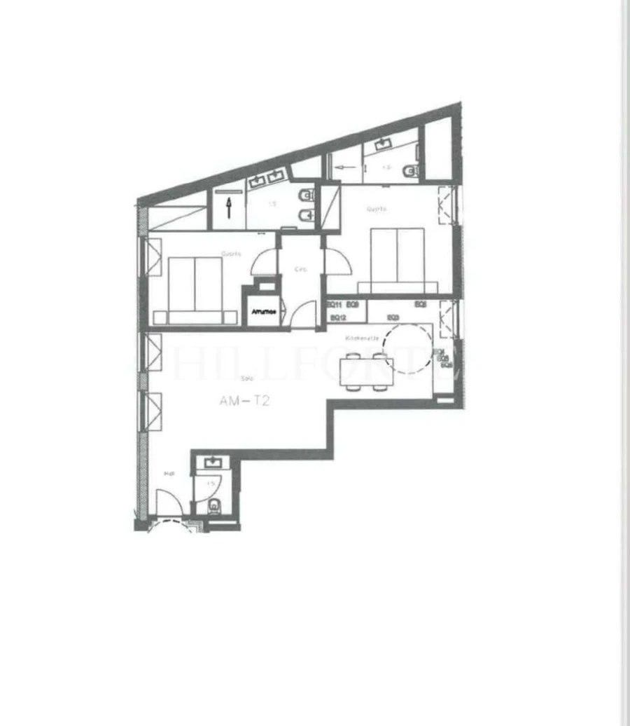 Apartamento T2 para Venda em Santa Maria Maior Planta 1
