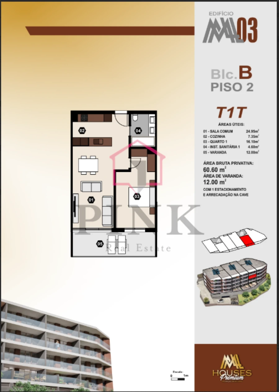 Apartamento T1 para Venda em Camara de Lobos Foto 17