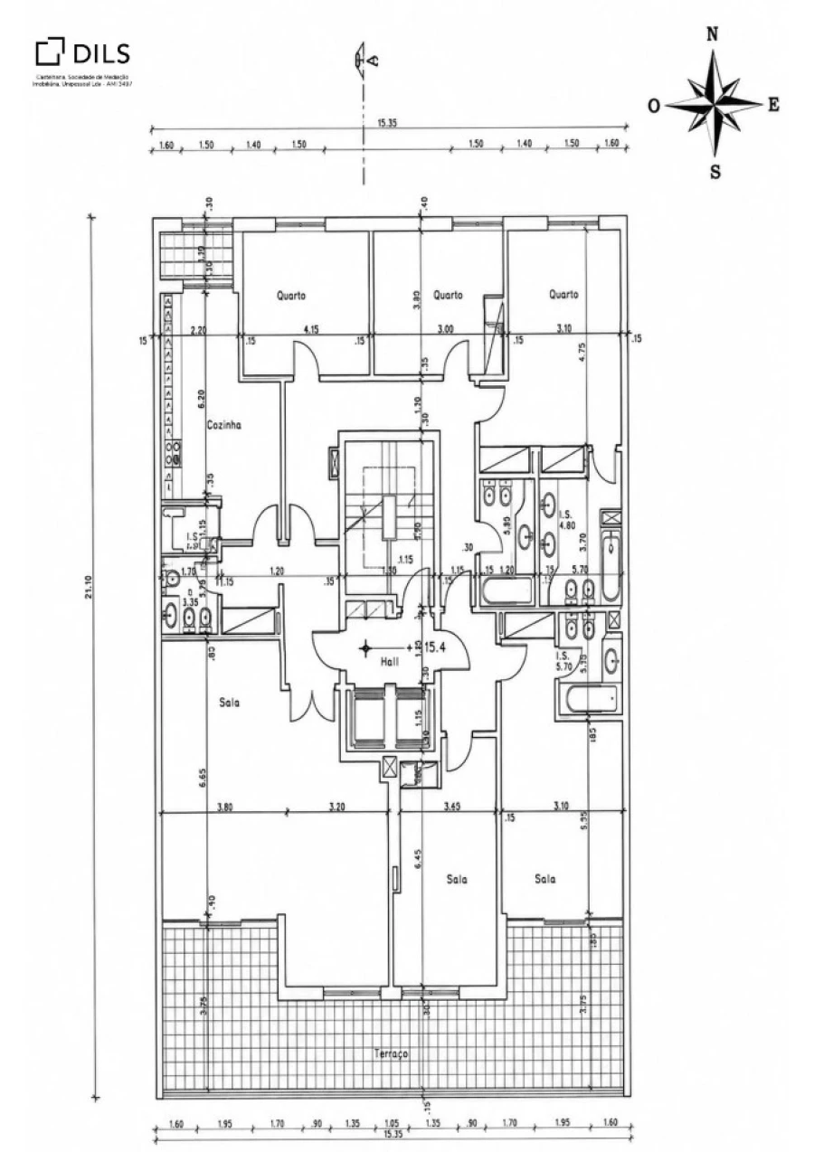 Apartamento T5 para Venda em Carcavelos e Parede Planta 1