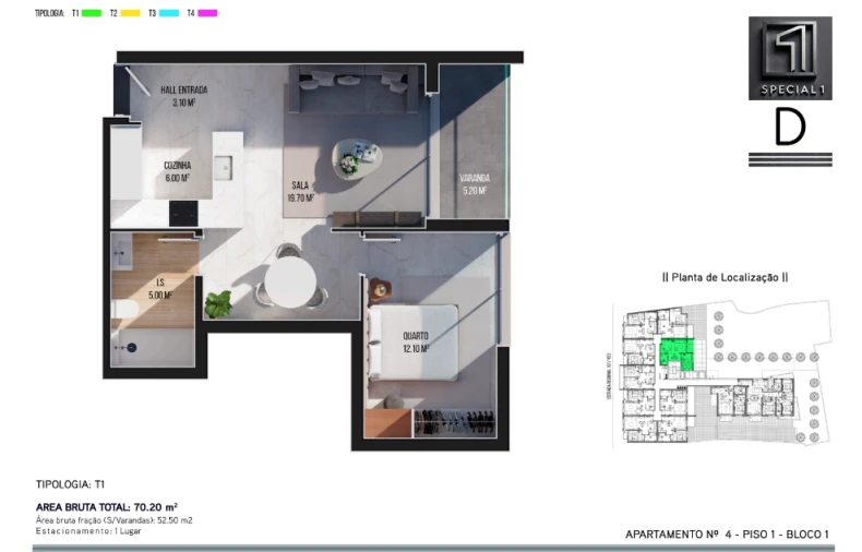 Apartamento T1 para Venda em Ribeira Brava Foto 16