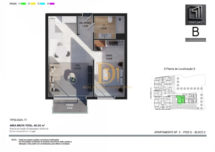 Apartamento T1 para Venda em Ribeira Brava Foto 2