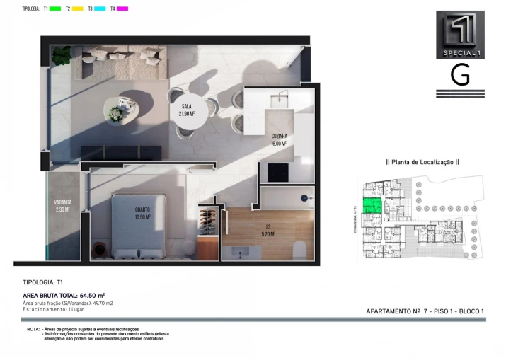 Apartamento T1 para Venda em Ribeira Brava Foto 18