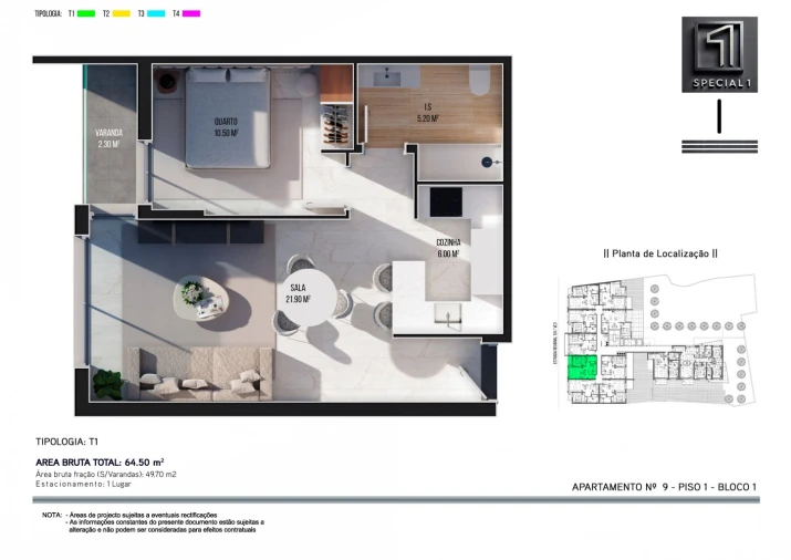 Apartamento T1 para Venda em Ribeira Brava Foto 17