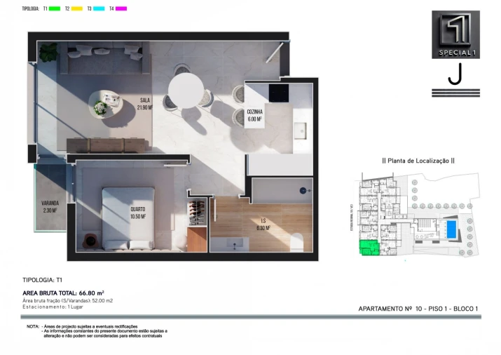 Apartamento T1 para Venda em Ribeira Brava Foto 17