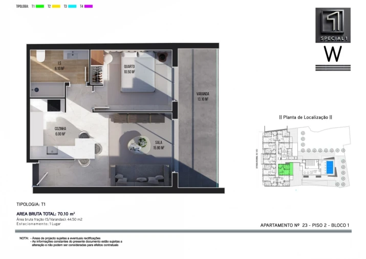 Apartamento T1 para Venda em Ribeira Brava Foto 17