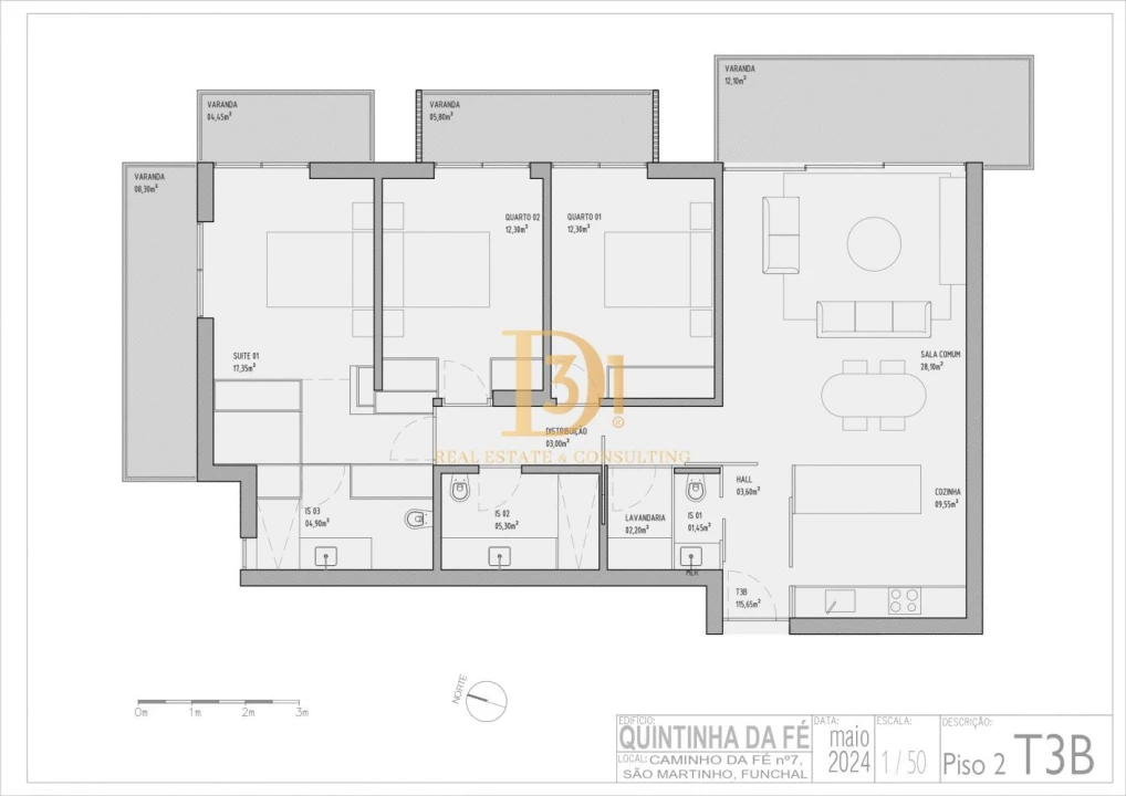 Apartamento T3 para Venda em São Martinho Foto 1