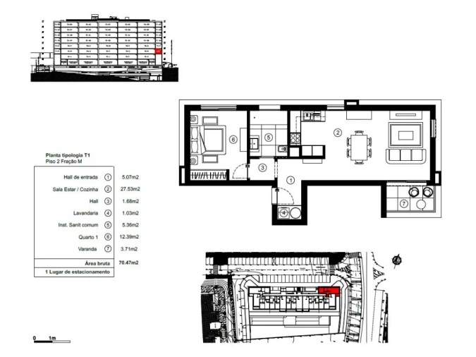 Apartamento T1 para Venda em São Martinho Foto 23