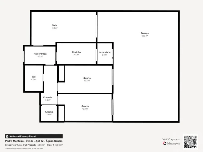 Apartamento T2 para Venda em Aguas Santas Foto 20