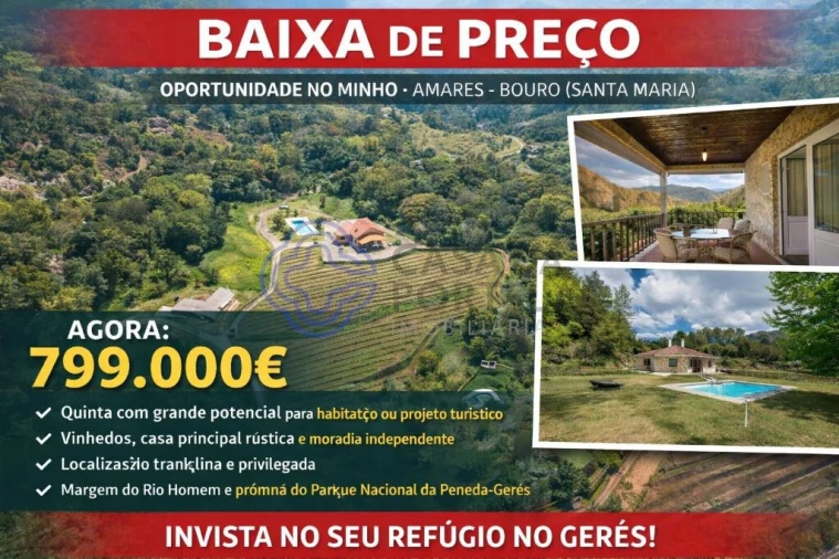 Quinta T3 para Venda em Bouro (Santa Maria) Foto 79