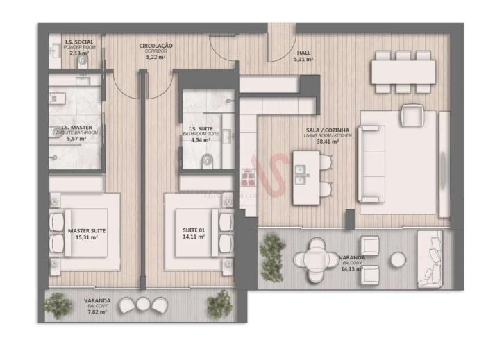 Apartamento T2 para Venda em Quarteira Foto 32