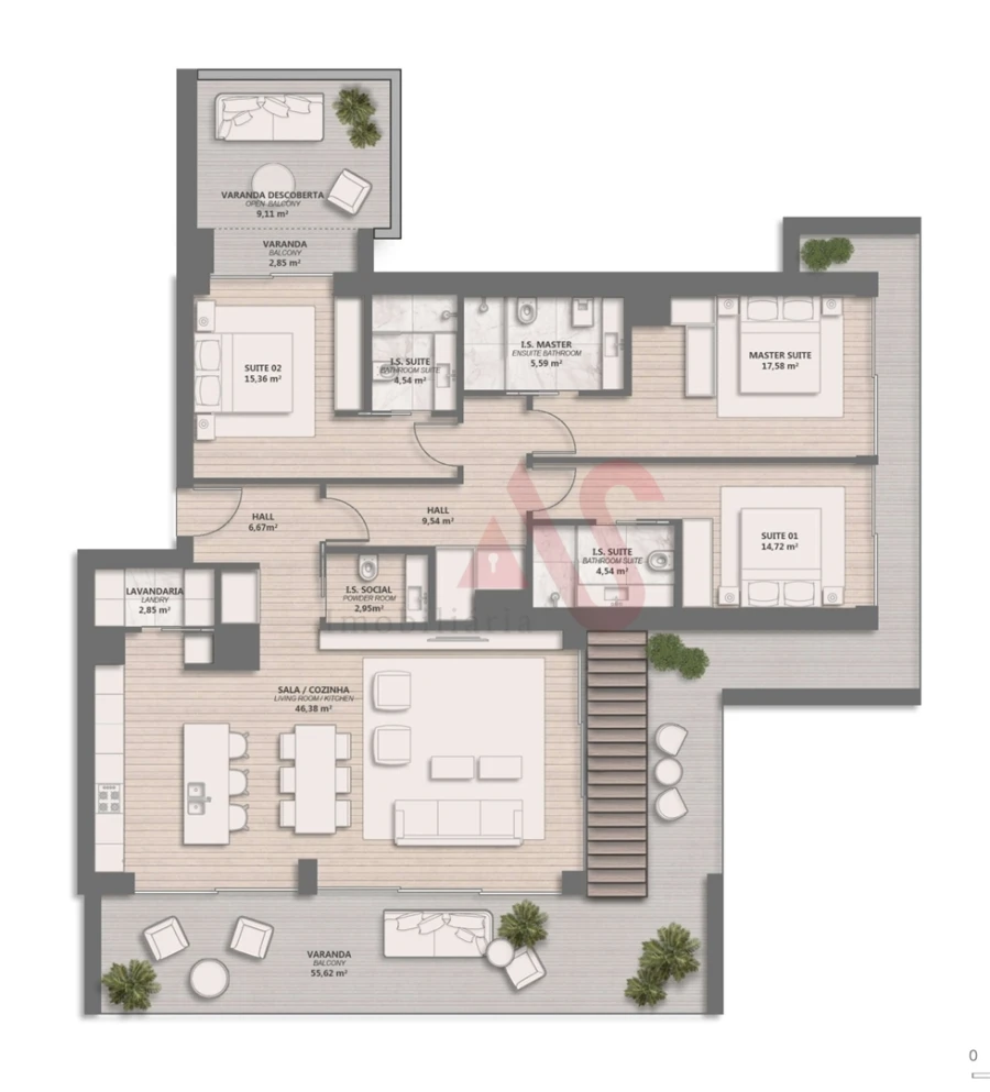 Apartamento T3 para Venda em Quarteira Foto 32