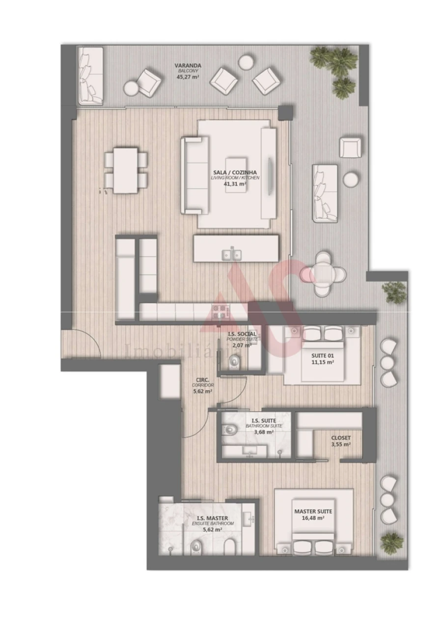 Apartamento T2 para Venda em Quarteira Foto 32