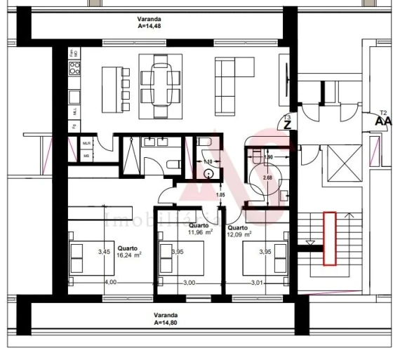 Apartamento T3 para Venda em Paços de Ferreira Foto 9