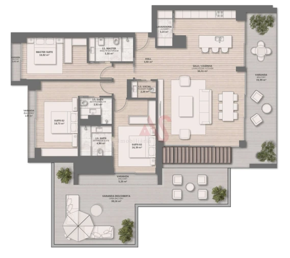 Apartamento T3 para Venda em Quarteira Foto 32