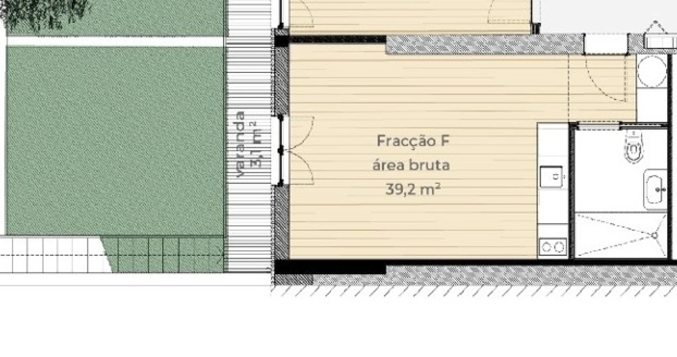 Apartamento T0 para Venda em Paranhos Planta 2