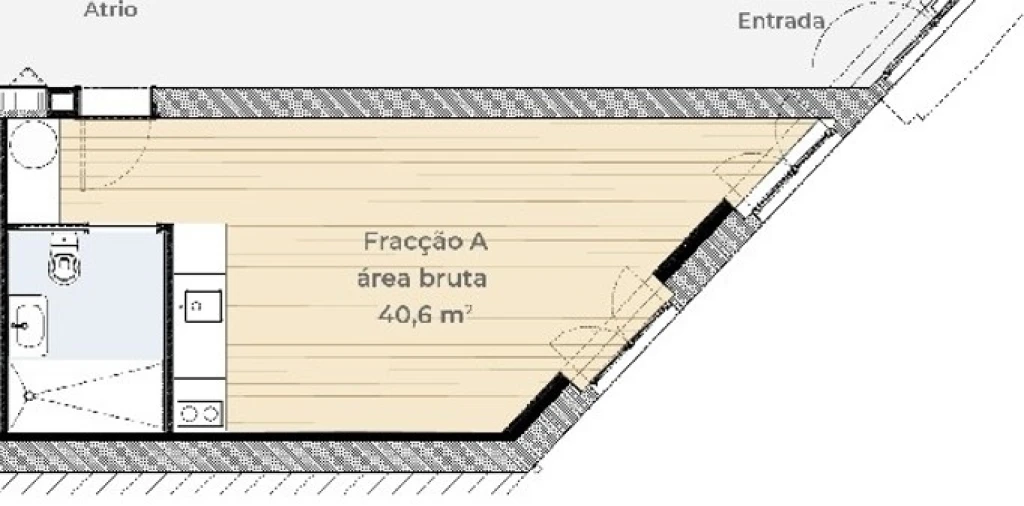 Apartamento T0 para Venda em Paranhos Planta 1