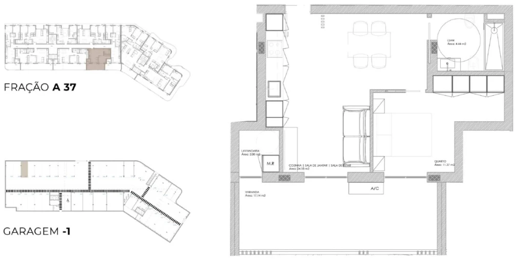 Apartamento T1 para Venda em Oliveira do Douro Planta 1