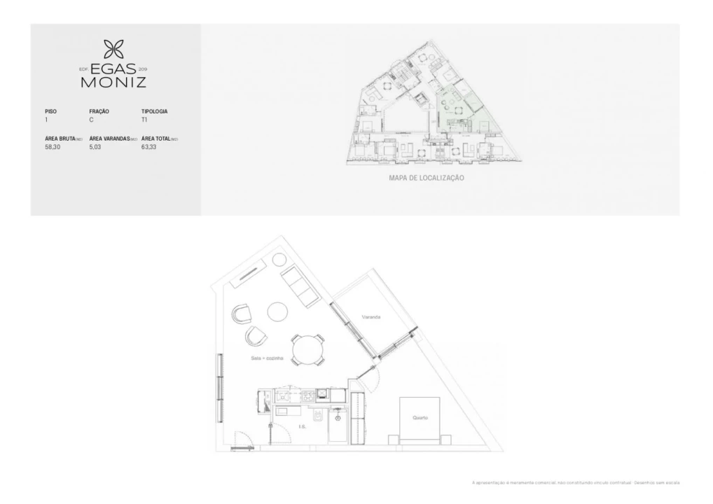 Apartamento T1 para Venda em Cedofeita, Santo Ildefonso, Sé, Miragaia, São Nicolau e Vitória Foto 25