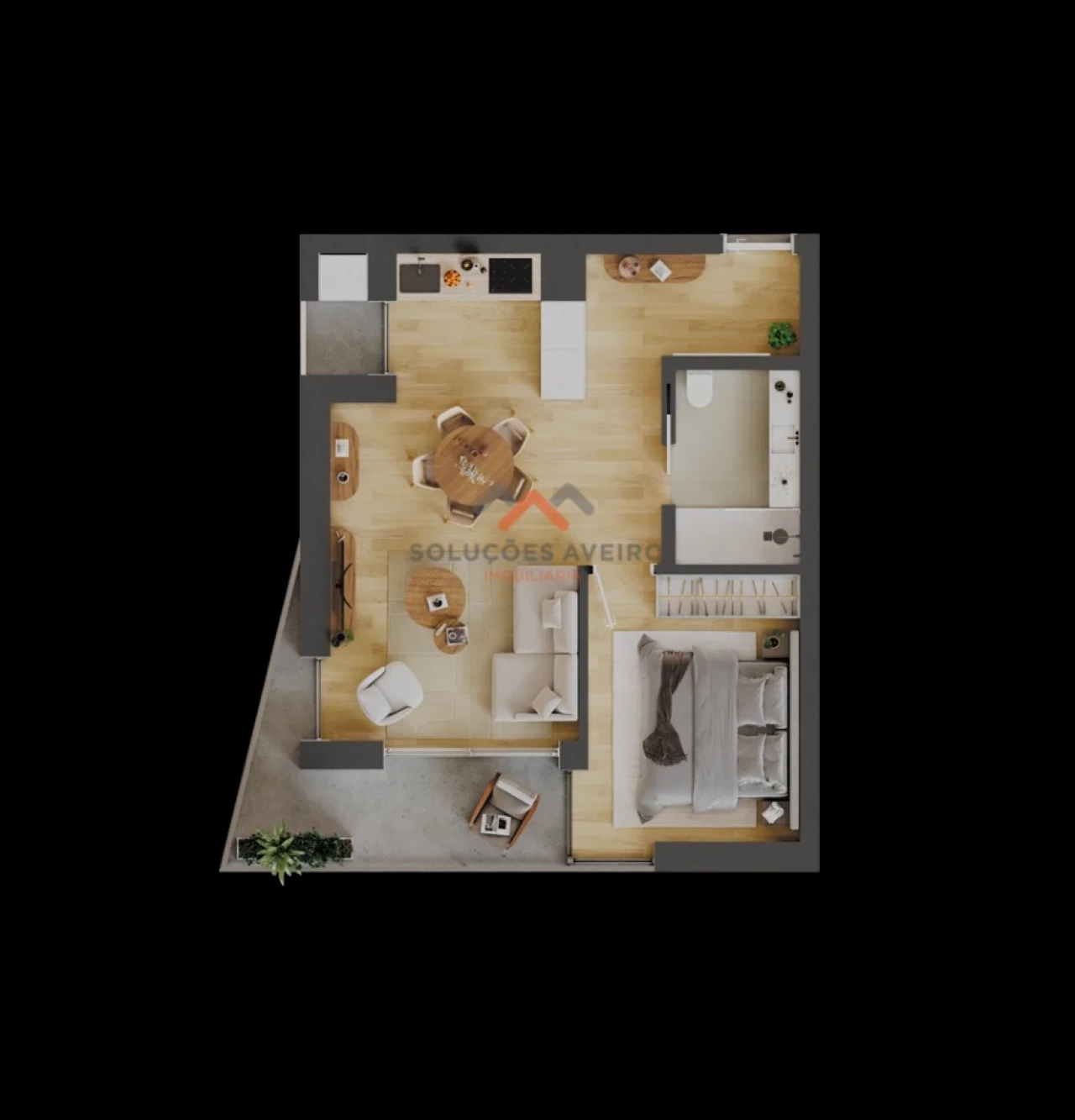 Apartamento T1 para Venda em Glória e Vera Cruz Foto 13