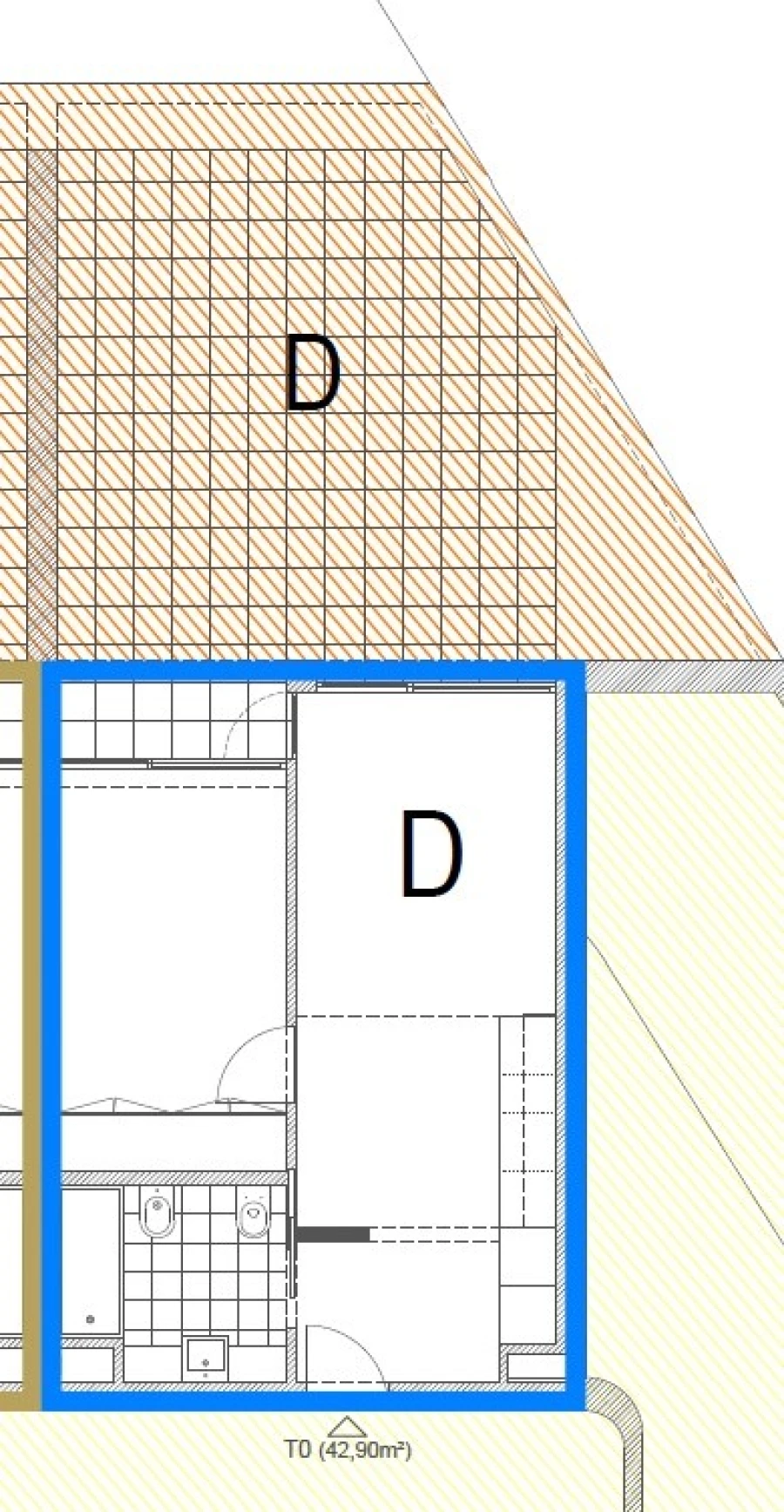 Apartamento T1 para Venda em Pedrouços Planta 1
