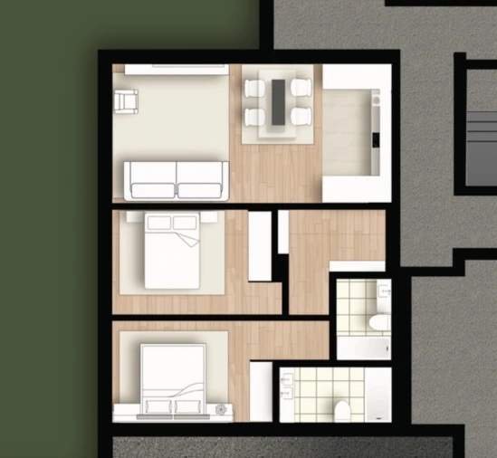 Apartamento T2 para Venda em Bonfim Planta 1