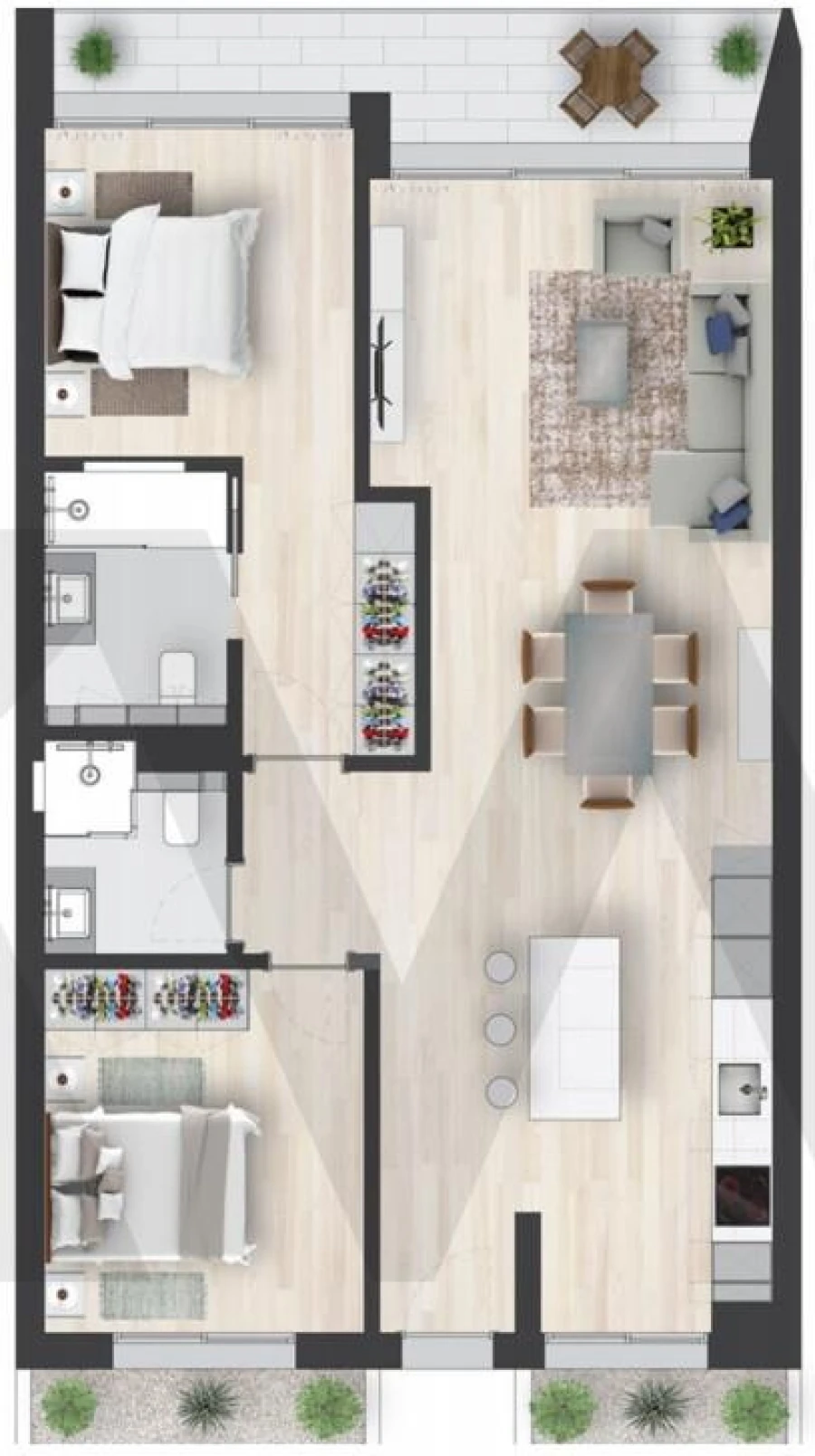 Apartamento T2 para Venda em Santo Antonio Foto 12