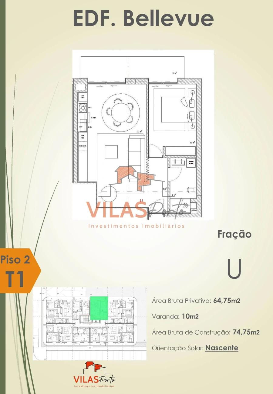 Apartamento T1 para Venda em Meixomil Foto 12