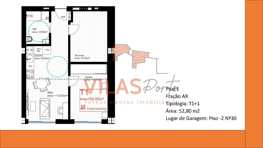 Apartamento T1 para Venda em Cristelos, Boim e Ordem Foto 9