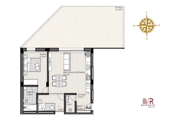 Apartamento T1 para Venda em Paranhos Foto 12