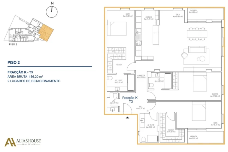 Apartamento T3 para Venda em Atouguia da Baleia Planta 1