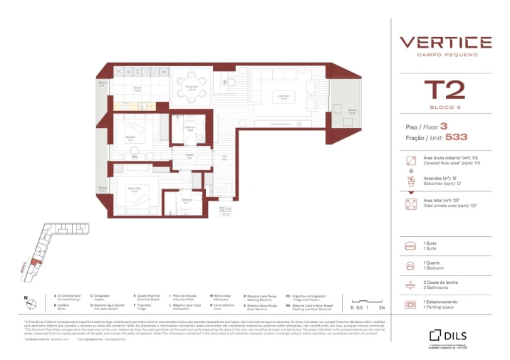 Apartamento T2 para Venda em Areeiro Planta 1