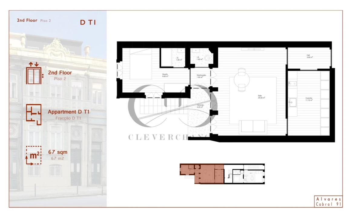 Apartamento T1 para Venda em Cedofeita, Santo Ildefonso, Sé, Miragaia, São Nicolau e Vitória Foto 15