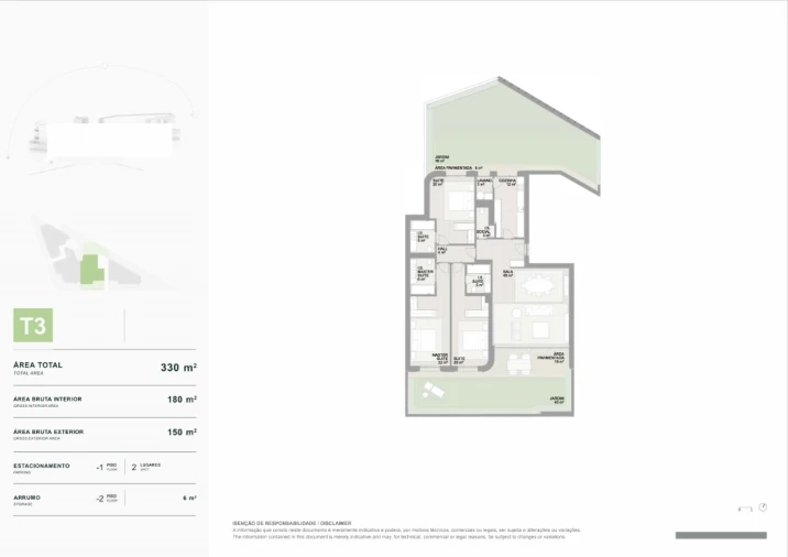 Apartamento T3 para Venda em Aldoar, Foz do Douro e Nevogilde Planta 1