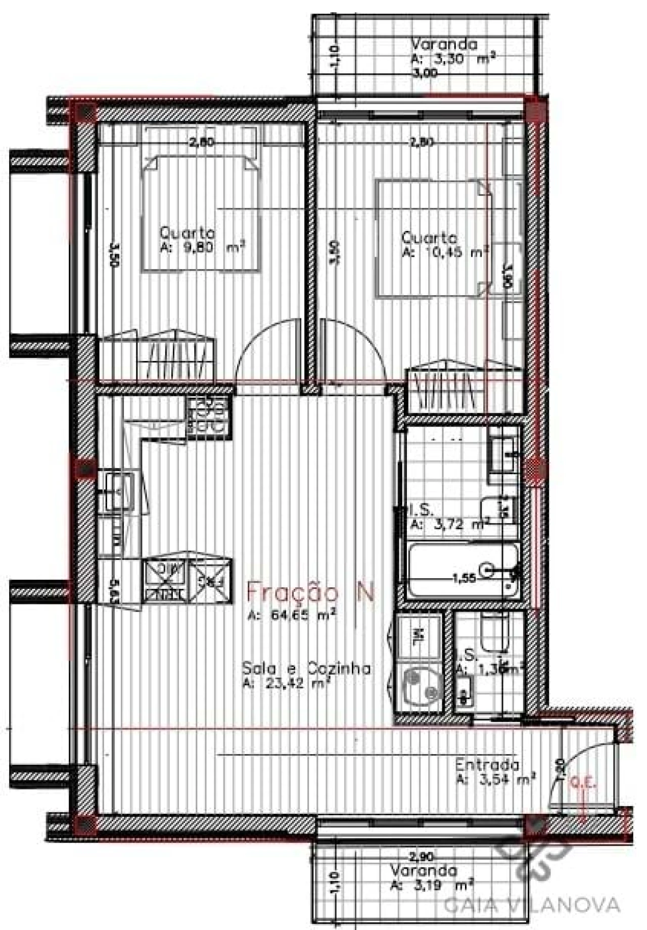 Apartamento T2 para Venda em Santa Marinha e São Pedro da Afurada Foto 30