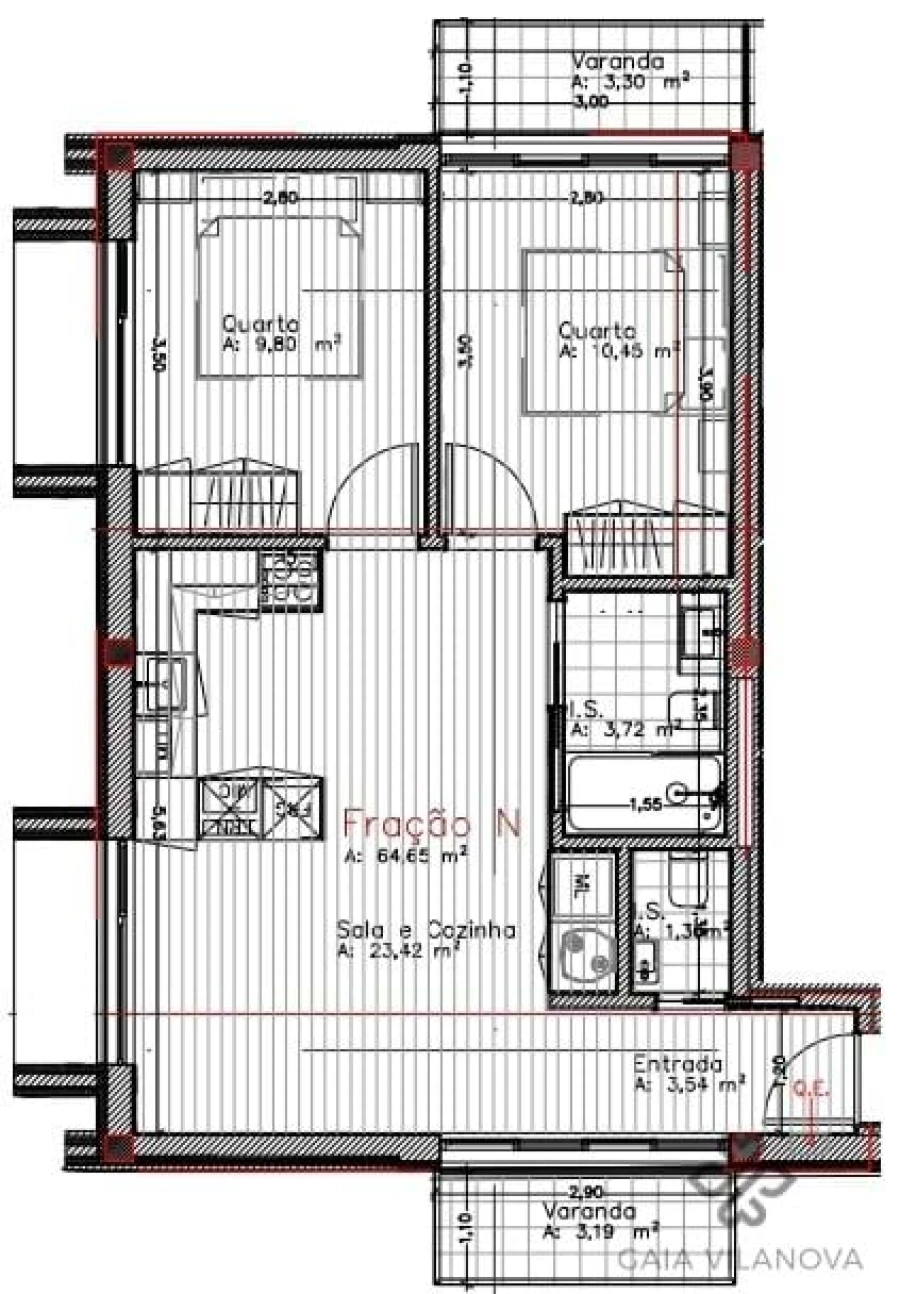 Apartamento T2 para Venda em Santa Marinha e São Pedro da Afurada Foto 30