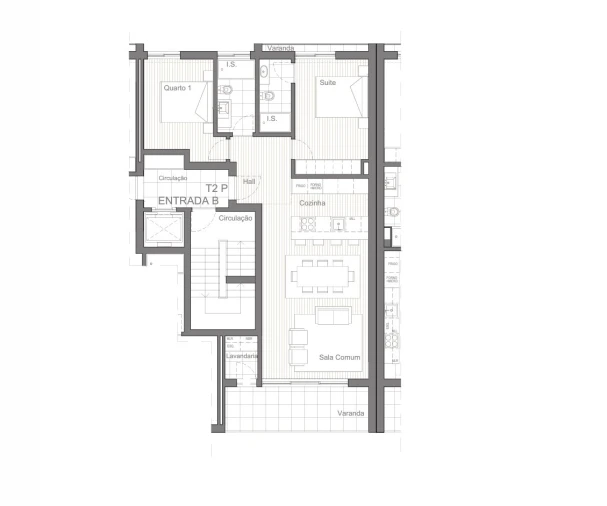 Apartamento T2 para Venda em Conceição e Cabanas de Tavira Planta 1