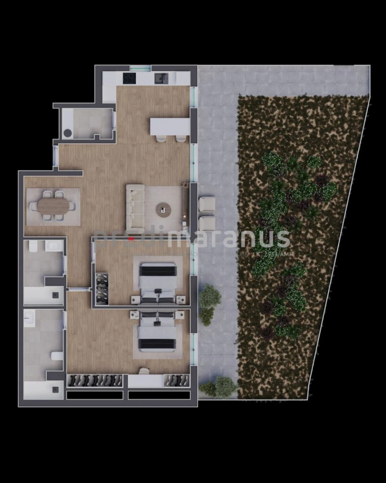 Apartamento T2 para Venda em Telões Foto 2