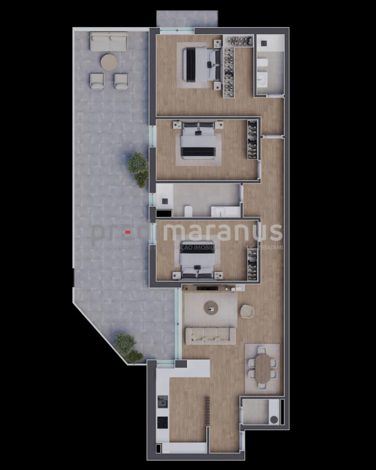 Apartamento T3 para Venda em Telões Foto 1