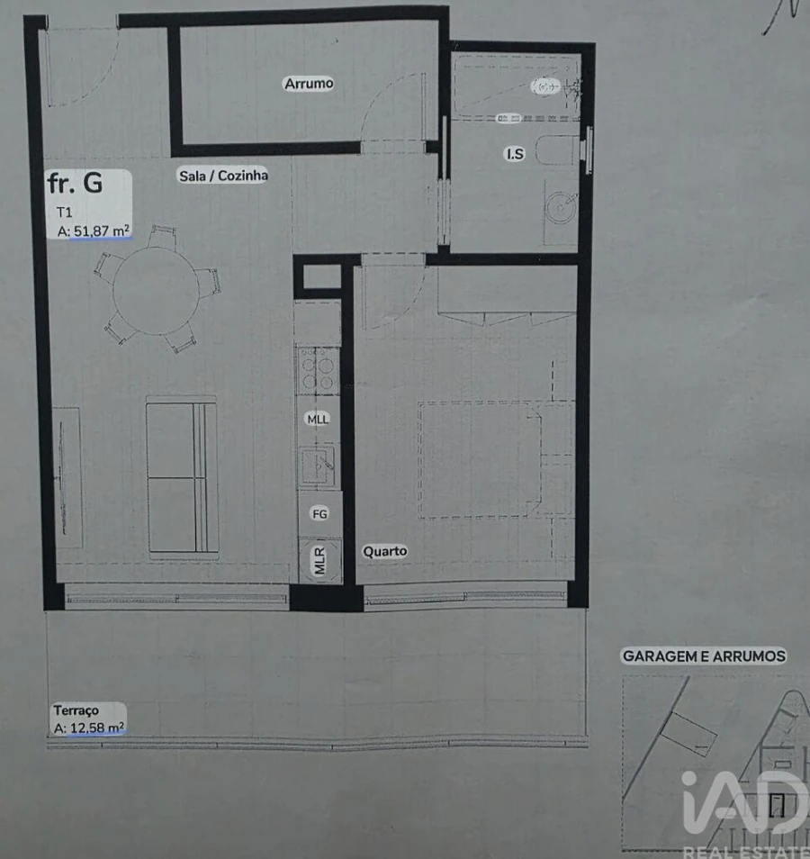 Apartamento T1 para Venda em Santa Marinha e São Pedro da Afurada Foto 8
