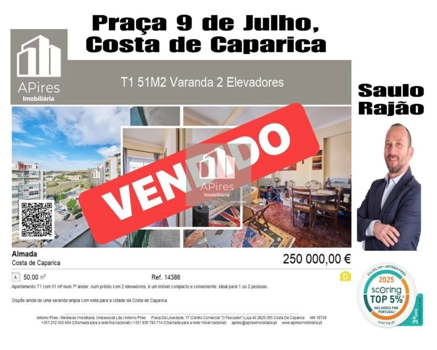 Apartamento T1 para Venda em Costa da Caparica Foto 1
